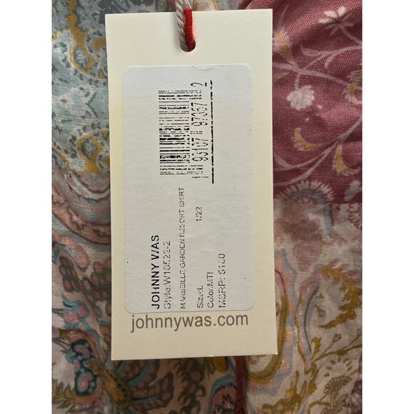 Johnny Was Workshop Marseille Garden Resort Shirt in Pink Size LARGE NWT - Picture 7 of 9